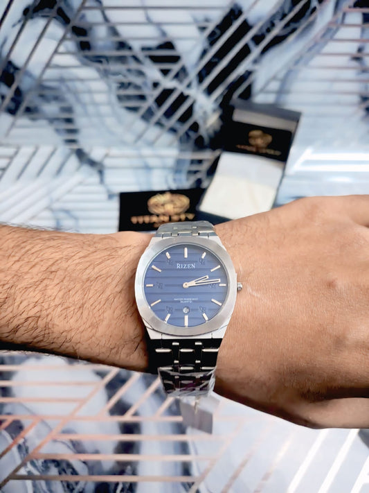 Bestwin Slim Stainless Steel Watch - with Date Display