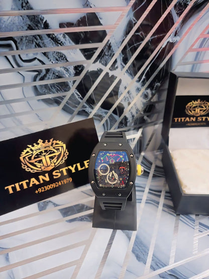 Kimsoun Luxury Skeleton Dial Sports Watch ( Brand-new )