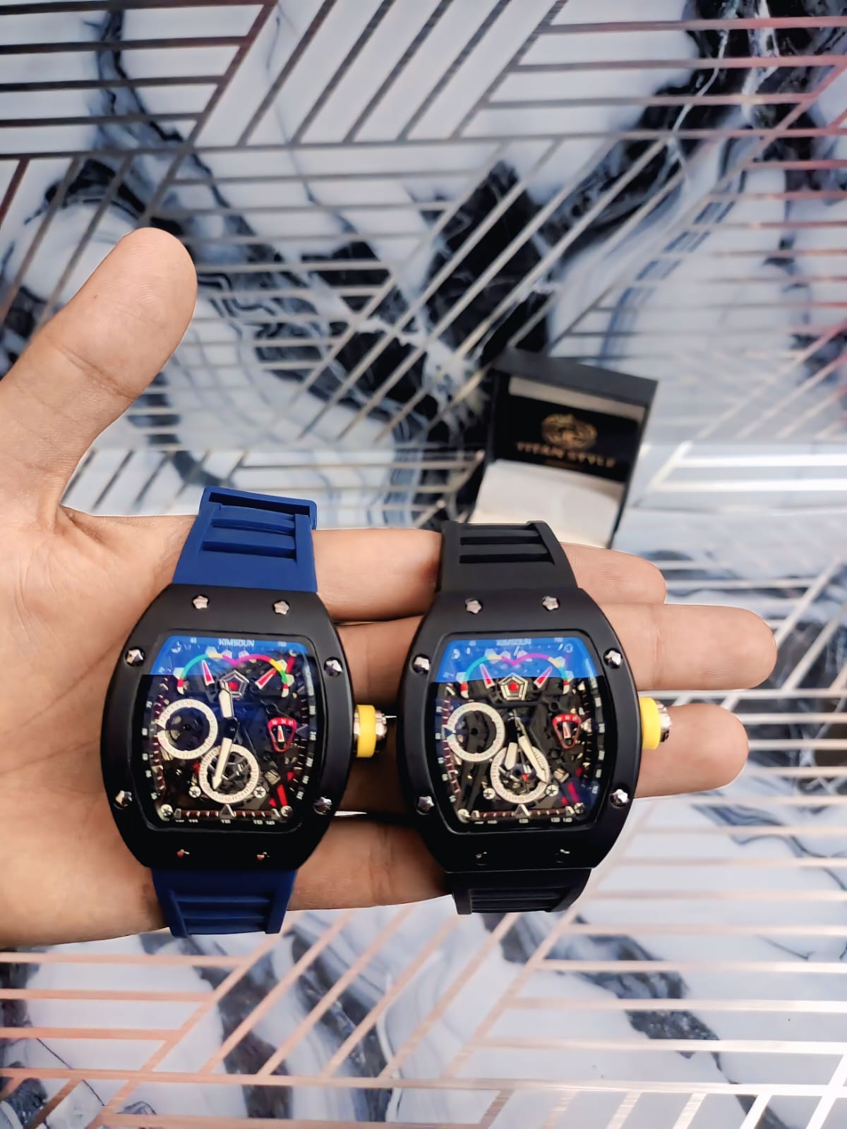 Kimsoun Luxury Skeleton Dial Sports Watch ( Brand-new )