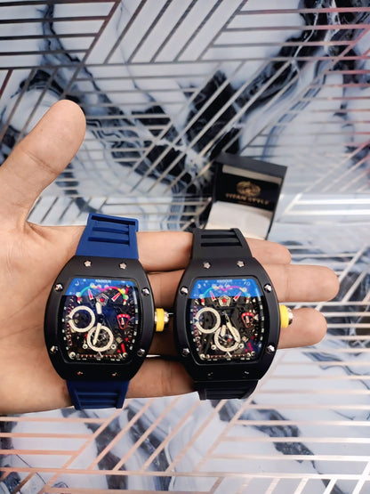Kimsoun Luxury Skeleton Dial Sports Watch ( Brand-new )
