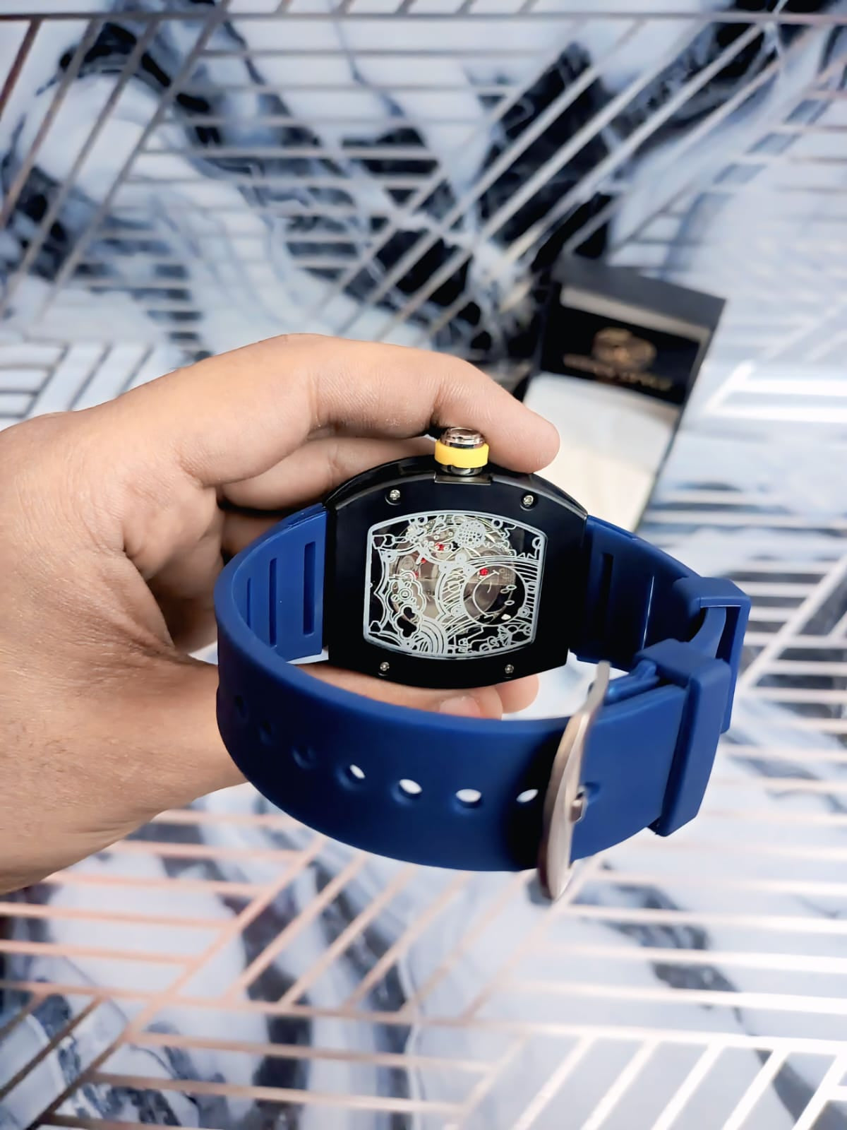Kimsoun Luxury Skeleton Dial Sports Watch ( Brand-new )